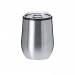 Vaso térmico de acero inoxidable con tapa transparente 330ml color plateado primera vista