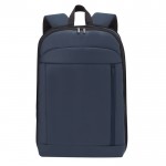 Mochila ampliable para portátil hecha de PU y poliéster 15'' color azul marino primera vista
