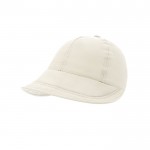 Gorra de 6 paneles de poliéster con una extensa visera color natural primera vista