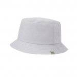 Clásico gorro estilo bob de RPET con protección solar UPF50+ color blanco primera vista
