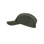 Gorra deportiva de microfibra con paneles transpirables cuarta vista