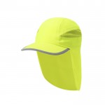 Gorra fluorescente ajustable y transpirable con solapa trasera color amarillo fluorescente primera vista