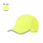 Gorra fluorescente para niño en poliéster con cierre de velcro