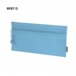 Estuche rectangular de RPET con cremallera frontal a juego