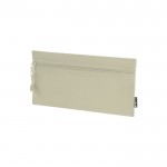 Estuche rectangular de RPET con cremallera frontal a juego color natural primera vista