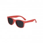 Gafas de sol para niños de caña de trigo y lentes negros color rojo primera vista