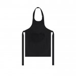Delantal para niños de algodón y poliéster con bolsillo doble frontal color negro primera vista