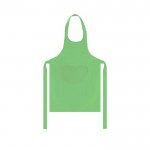 Delantal para niños de algodón y poliéster con bolsillo doble frontal color verde claro primera vista