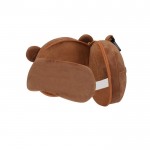 Kit de reposacabeza y antifaz para niño en estuche de oso tercera vista