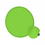 Frisbee de RPET de fácil plegado con funda individual a juego color verde primera vista