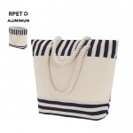 Bolsa de RPET con interior de aluminio y diseños con rayas