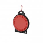 Doble bowl de 450ml cada uno para mascotas con mosquetón color rojo primera vista