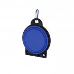 Doble bowl de 450ml cada uno para mascotas con mosquetón color azul primera vista