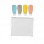 Botes para organizar líquidos y cuidado personal en estuche color transparente primera vista
