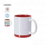 Taza de cerámica con detalles a color para sublimación 350ml