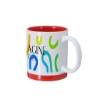 Taza de cerámica con detalles a color para sublimación 350ml segunda vista