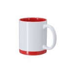 Taza de cerámica con detalles a color para sublimación 350ml tercera vista