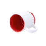 Taza de cerámica con detalles a color para sublimación 350ml cuarta vista