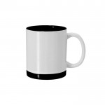 Taza de cerámica con detalles a color para sublimación 350ml color negro primera vista