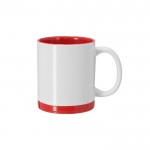 Taza de cerámica con detalles a color para sublimación 350ml color rojo primera vista
