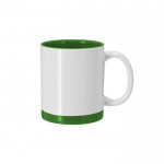Taza de cerámica con detalles a color para sublimación 350ml color verde primera vista