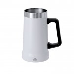 Jarra de acero inoxidable reciclado de doble pared 700ml color blanco primera vista