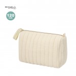 Neceser chic de algodón reciclado color crema de 120 g/m2