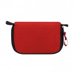 Kit de primeros auxilios con 20 accesorios en estuche con cremallera color rojo primera vista