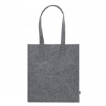 Bolsa de fieltro reciclado con asas largas en colores clásicos color gris primera vista