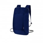 Mochila completamente plegable de RPET en varios colores color azul marino primera vista