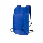 Mochila completamente plegable de RPET en varios colores color azul primera vista