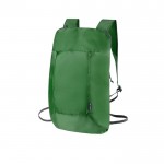 Mochila completamente plegable de RPET en varios colores color verde oscuro primera vista
