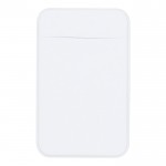 Tarjetero adhesivo para móvil en material elástico personalizable color blanco primera vista