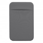 Tarjetero adhesivo para móvil en material elástico personalizable color gris primera vista