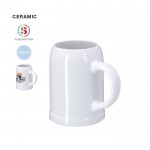 Jarra de cerámica blanca para sublimar ideal para cerveza 500ml
