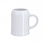 Jarra de cerámica blanca para sublimar ideal para cerveza 500ml color blanco primera vista