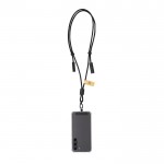 Lanyard con función de carga, traspaso de datos y transporte de móvil cuarta vista