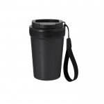 Vaso con acabado frosted y tapa hermética con dosificador 400ml color negro primera vista