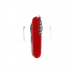 Navaja roja multiusos de acero inoxidable con 10 funciones tercera vista