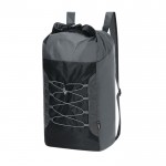 Mochila plegable de poliéster RPET con cordones elásticos al frente segunda vista