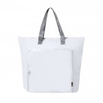 Bolsa nevera plegable de RPET con cremallera y asas medianas 4kg color blanco primera vista