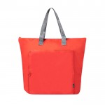 Bolsa nevera plegable de RPET con cremallera y asas medianas 4kg color rojo primera vista