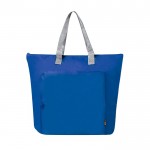 Bolsa nevera plegable de RPET con cremallera y asas medianas 4kg color azul primera vista