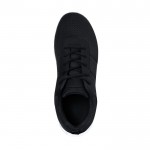 Zapatilla de uso diario con cordones a juego y suela blanca color negro primera vista