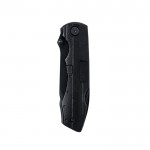 Elegante navaja multiusos de acero inoxidable de 10 funciones color negro primera vista