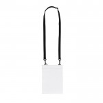 Bandolera de PU con un único compartimiento y cierre de velcro color blanco primera vista