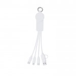 Cable cargador 5 en 1 incluyendo cargador para smartwatch color blanco primera vista