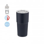 Vaso de acero inoxidable reciclado de diseño en relieve 500ml