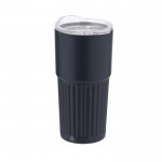 Vaso de acero inoxidable reciclado de diseño en relieve 500ml sexta vista