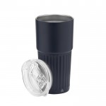 Vaso de acero inoxidable reciclado de diseño en relieve 500ml séptima vista